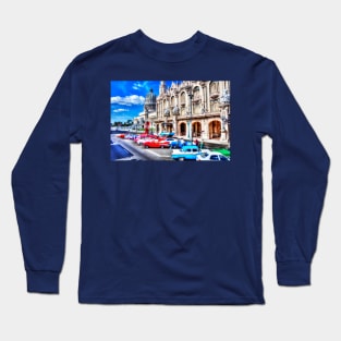 Havana National Theater & Capitol, Cuba,Havana, Cuba Long Sleeve T-Shirt